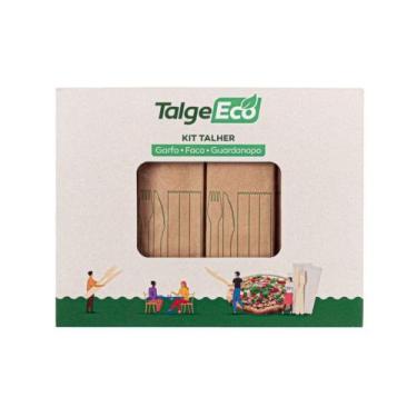 Imagem de kit Talher de Madeira 100UN - Talge Eco