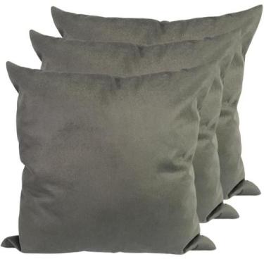 Imagem de Kit 3 Capas De Almofadas Sued 60x60 Extra Grande Com Zíper - INGRID BO