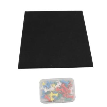 Imagem de Aramox Painéis de Parede de Feltro de 12 Unidades, Quadro de Avisos Autoadesivo para Sala de Aula Em Casa, Com Poliéster de Alta Densidade para Fixar Notas, Fotos, Memorandos (Preto)