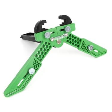Imagem de ZSHJGJR Suporte de arco composto para arco e flecha, suporte de braçadeira portátil, comprimento e largura ajustáveis para caça ou acessórios esportivos competitivos (verde)