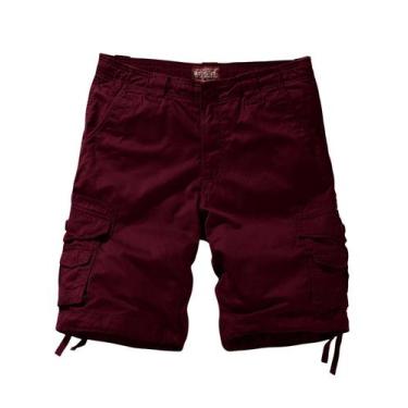 Imagem de Shorts cargo Match Twill Comfort para homens, tamanho 5GL/42 Claret