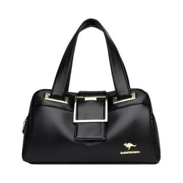 Imagem de Bolsa De Couro Feminina De Grande Capacidade Com Múltiplas Camadas E A