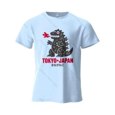 Imagem de Camiseta Masculina Oversized De Algodão Com Estampa De Dinossauro De T