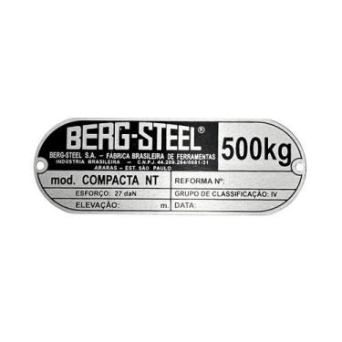 Imagem de Placa de identificacao 111 X 40 X 0,8MM NT 0,5T 4313 15177800 BERG STE