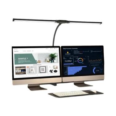 Imagem de Luminária De Mesa LED Dupla Ou Única Regulável Para Computador, Monito