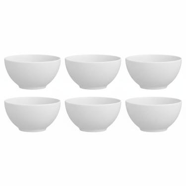 Imagem de Kit 06 Bowl Tigela Capri Branco 410 ml Germer Porcelanas