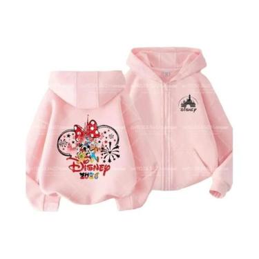 Imagem de Moletom Com Zíper Com Caricatura De Viagem À Disneyland, Top Infantil 