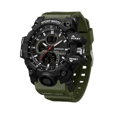 Imagem de Relógio Esportivo Masculino De Quartzo Com Led Digital, À Prova D'água