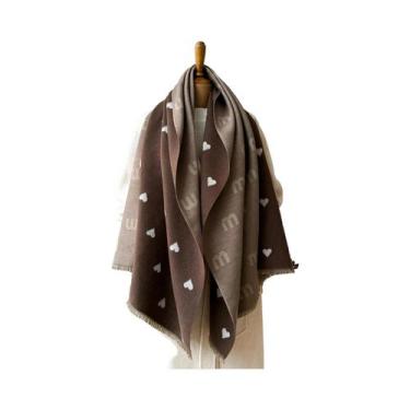 Imagem de Cachecol Feminino Quente De Imitação De Cashmere, Xale Com Padrão Jacq