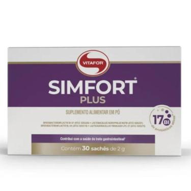 Imagem de Probióticos em Pó Simfort Plus (30 sachês de 2g) - Vitafor-Unissex