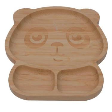 Imagem de Prato Ursinho Infantil Ecokitchen C/ Ventosa Silicone Mimo Style, UNIC