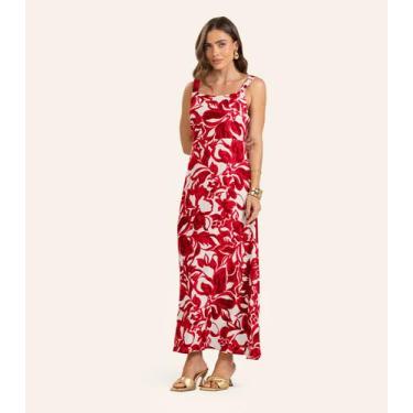 Imagem de Vestido Midi em Linho Feminino Endless Vermelho, GG, Vermelho