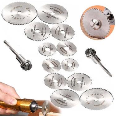 Imagem de Kit Mini Disco Corte Serra Circular 14Pcs Micro Retifica Furadeira Par