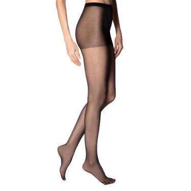 Imagem de Meia Calça Fina Fio 15 Feminina Loba Lupo Em Microfibra, Preto, GG