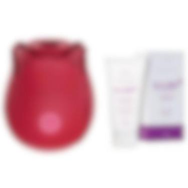 Imagem de Estimulador De Clitoris Flor Vermelha E Lubrificante - SI