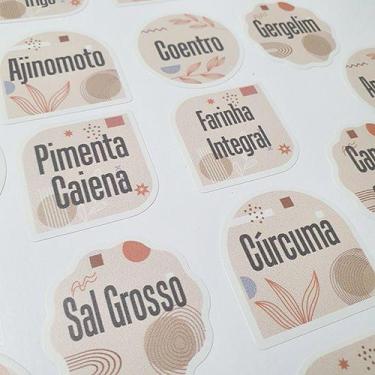 Imagem de 96 Etiquetas Nomes Para Potes De Alimentos E Temperos - R + adesivos