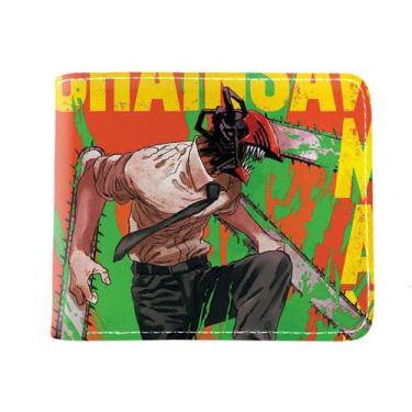 Imagem de Carteira: Anime Chainsaws, bolsa de moedas dobrável em couro masculino