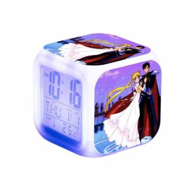 Imagem de Despertador digital LED Sailors Moons Square 8x8x8cm - yiweisai