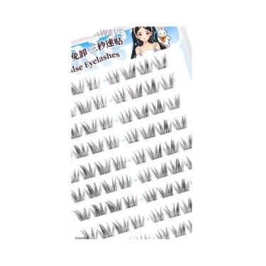 Imagem de Cílios Postiços Reutilizáveis Estilo Coreano Para Meninas, Sem Cola, N