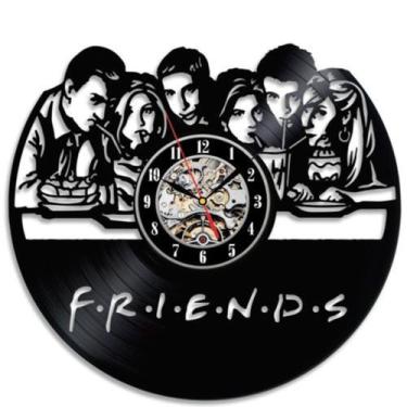 Imagem de Relógio de parede Friends Anime Vinyl Record 30 cm preto - yiweisai