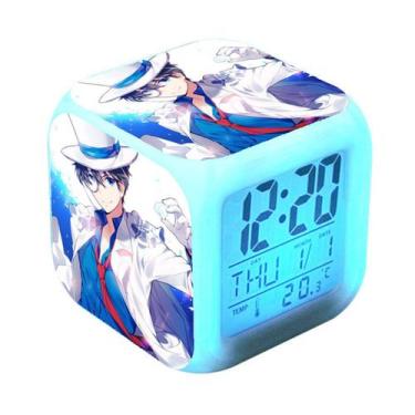 Imagem de Despertador Kaitou Kidd Square LED digital com despertador - yiweisai