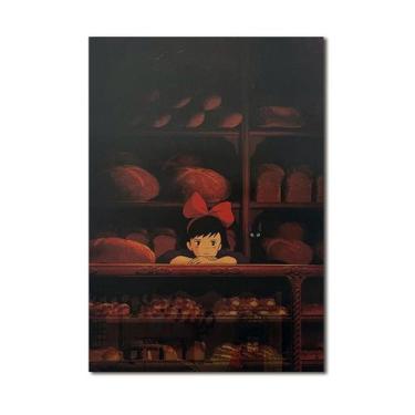 Imagem de Pôster, arte de parede, decoração, Kiki's Delivery Service, anime retr