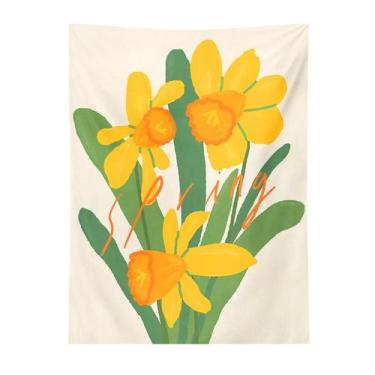 Imagem de Tapeçaria, plantas, flores, microtecido de parede, 150x112 cm, decoraç