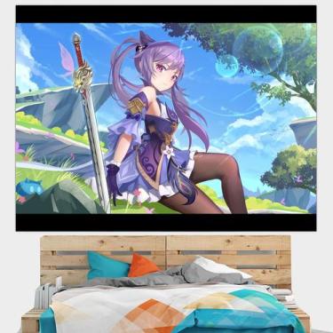 Imagem de Decoração de tapeçaria para pendurar na parede Genshins Impacts Keqing