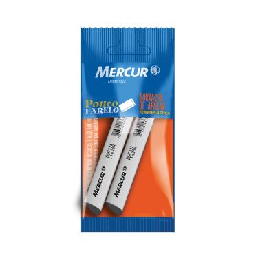 Imagem de Borracha Mercur Prisma Branca com 2 Unidades