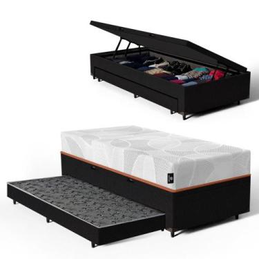 Imagem de Cama Box Baú com Colchão de Espuma D33 Enrolado Sonno Full - Umaflex +