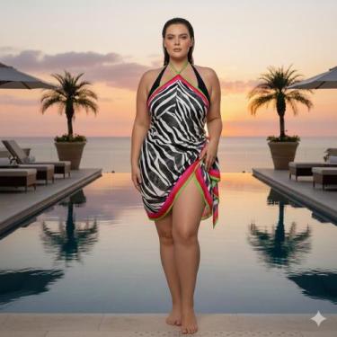 Imagem de Canga/Pareô Sublimado Zebra 1,00x1,50m - Fera Print - Sublimatex