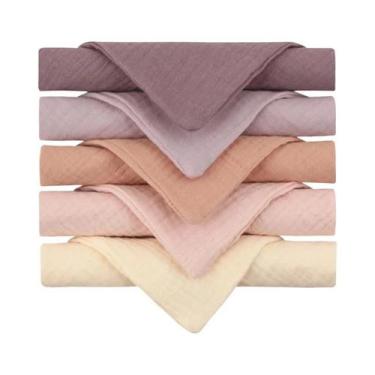 Imagem de Toalhas De Bebê Macias E Absorventes 5 Peças De Algodão Gaze Para Rost