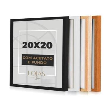 Imagem de KIt 2 Moldura Quadro 20x20cm Com Acetato Poste Certificado fotos Image