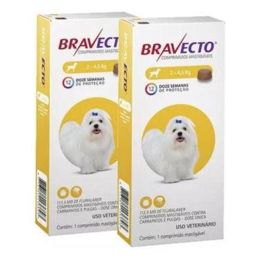 Imagem de 02 Bravecto Cães De 2 A 4,5kg antipulgas - Imediato - MSD