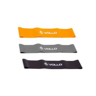 Imagem de Kit 3 Mini Band Faixa Elástica Circular Para Exercícios Nível Médio Fo