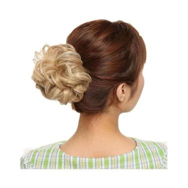 Imagem de Aplique De Cabelo Rabo De Cavalo Sintético Elástico Preto, Castanho E 