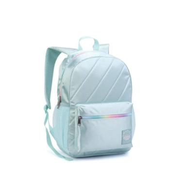 Imagem de Mochila Escolar Feminina Cetim Brilhante Juvenil Faculdade - Seanite, 