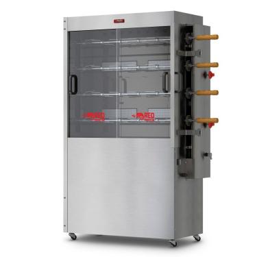 Imagem de Assador de Frango a Gás Natural 20 Unidades 4 Espetos AFI4B-GN Inox Red Chameleon