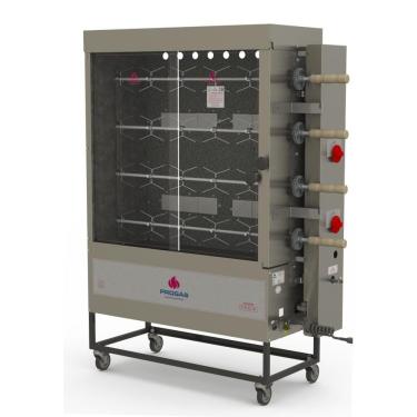Imagem de Assador de Frangos Rotativo a Gás GLP 20 Aves com Gaveta Coletora PR-621TRSTYLE Inox Bivolt