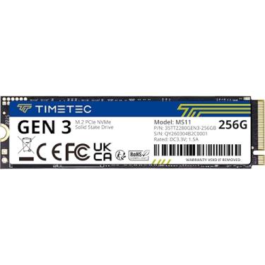 Imagem de Timetec SSD NVMe de 256 GB PCIe Gen3x4 8Gb/s M.2 2280 3D NAND Cache SLC de alto desempe...