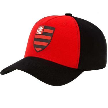 Imagem de Boné Flamengo Aba Curva SuperCap Zico brasão - Preto/vermelho-Unissex
