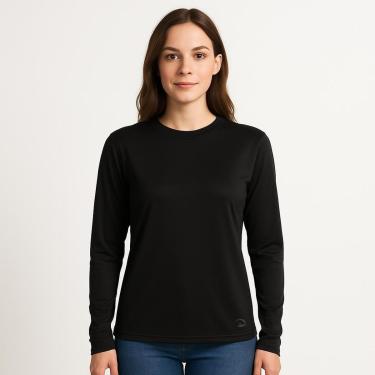 Imagem de Camiseta Manga Longa Feminina UV Preta Fera Print-Feminino