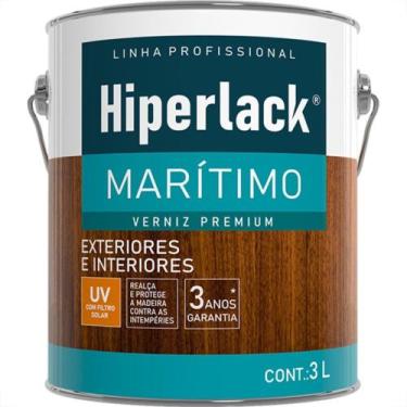 Imagem de Verniz Premium Hiperlack Maritimo Fosco Incolor 3L - IQUINE