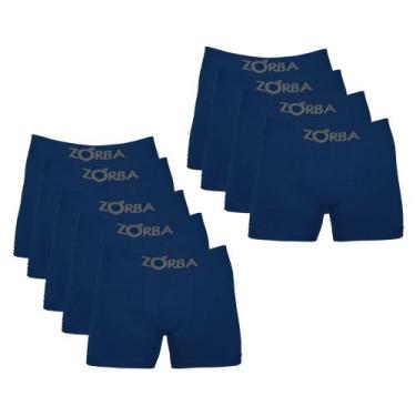 Imagem de Kit 10 Cuecas Zorba Sem Costura Em Algodão Cotton Modelo Boxer Box Alg