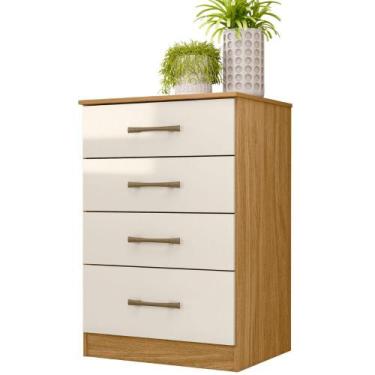 Imagem de Cômoda MS913 4 Gavetas Freijó Off White Moval