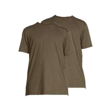 Imagem de Kit com 2 Camisetas Masculina Hering 201 Azul Marinho-Masculino