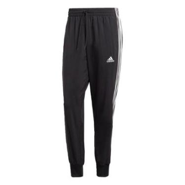 Imagem de Calça Malha Barra Afunilada AEROREADY Essentials 3-Stripes Adidas-Masculino