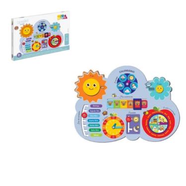 Imagem de Brinquedo Calendário Infantil Animado Madeira Educativo