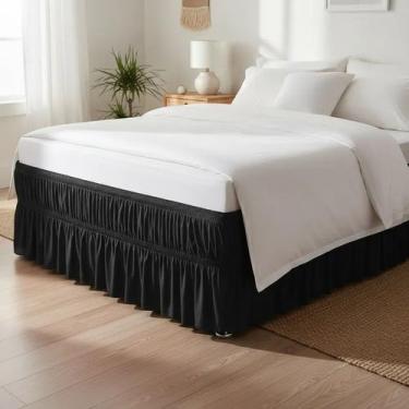 Imagem de Saia Para Cama Box Casal Padrão Pronta Entrega - BELCAPAS, Preto