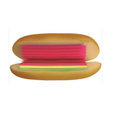 Imagem de Bloco para Recados K-Dog Divertido Hot Dog 100F com Papel de Alta Qualidade em Formato Criativo de Hot Dog K-Dog